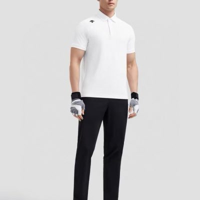 High Quality Descente Short-Sleeved Black Cotton Breathable Style