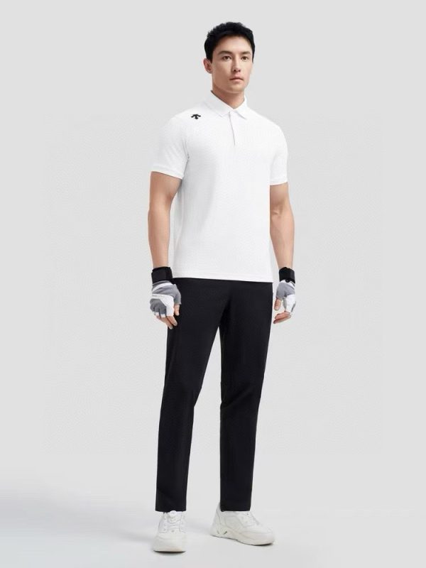 High Quality Descente Short-Sleeved Black Cotton Breathable Style