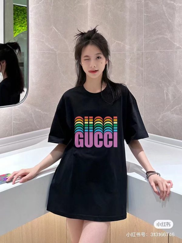 Premium Gucci Short Sleeves Black Gradient Style