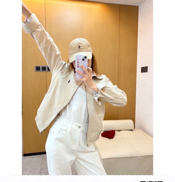 Premium Ralph Lauren Coat Beige Cotton Classic Style