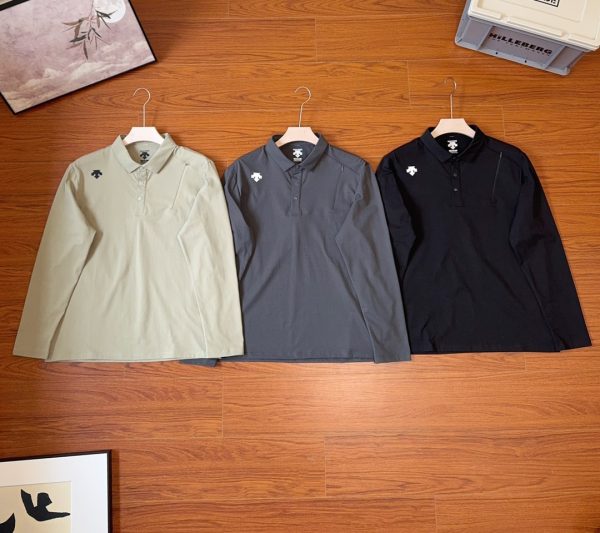 Best Selling Descente Long Sleeves Black Polyester Casual Collection