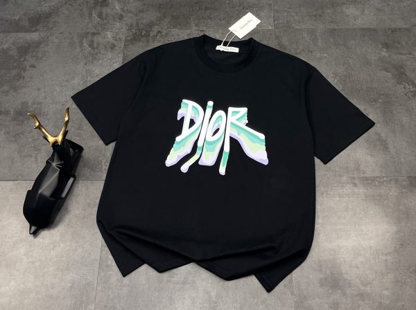 Premium Quality Dior Short Sleeves Black Gradient Collection