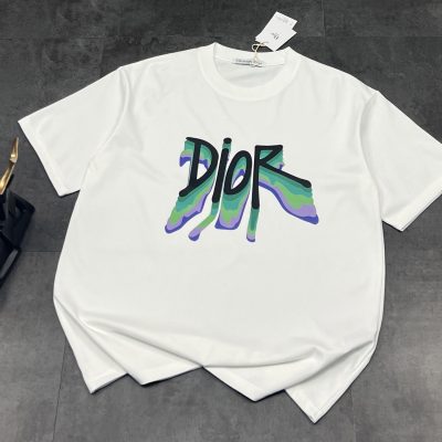 High Quality Dior Short Sleeves Black Gradient Collection
