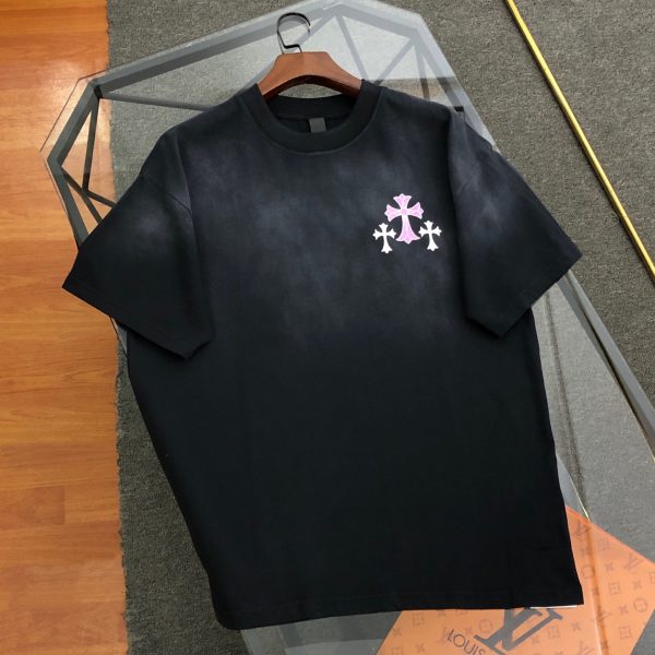 Luxury Chrome Hearts Short Sleeves Black Washed Luxury