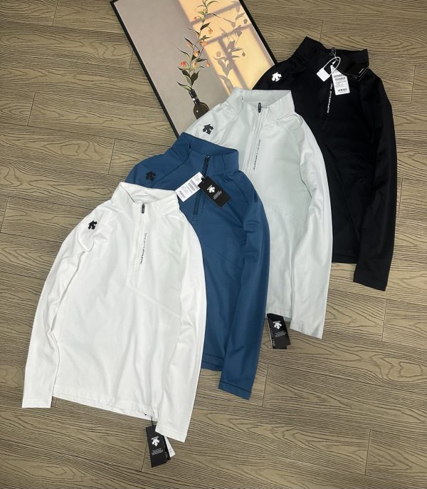 Premium Descente Long Sleeves Black Nylon Classic Style