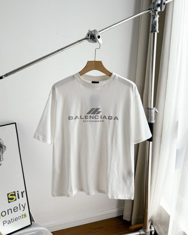 Premium Quality Balenciaga Short-Sleeved Shirt White Logo Style