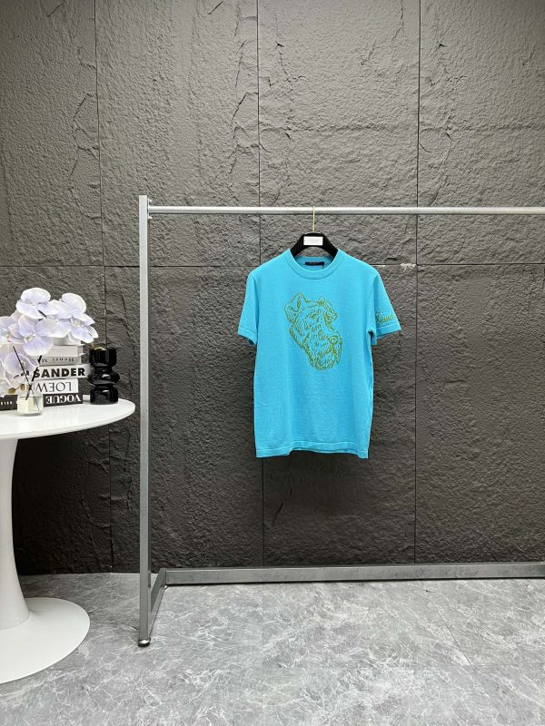 Premium Quality Louis Vuitton Short Sleeves Knit Logo Luxury
