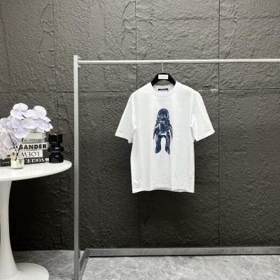 Premium Louis Vuitton Short Sleeves Black Cotton Logo Collection