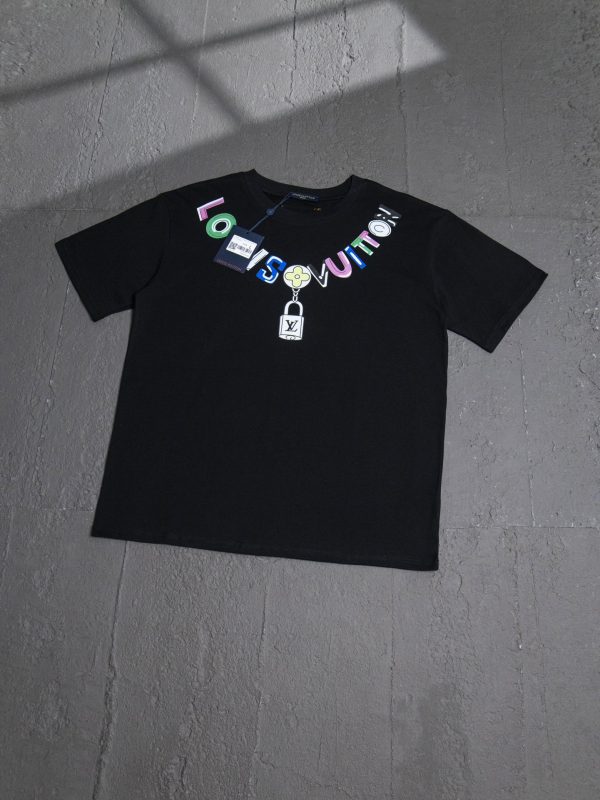 Premium Quality Louis Vuitton Short Sleeves Cotton Print Style