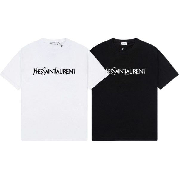 High Quality Yves Saint Laurent Short Sleeves Black Classic Style