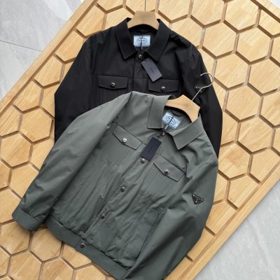 Best Selling Prada Coat Black Casual Luxury
