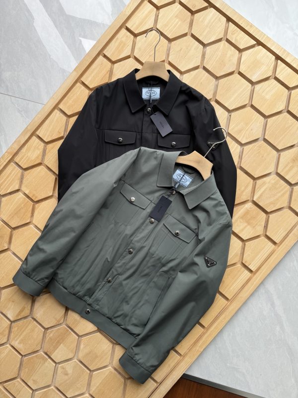 Best Selling Prada Coat Black Casual Luxury