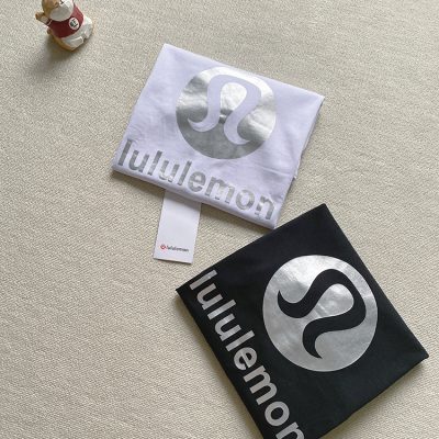 Premium Quality Lululemon Short Sleeves White Logo Luxury