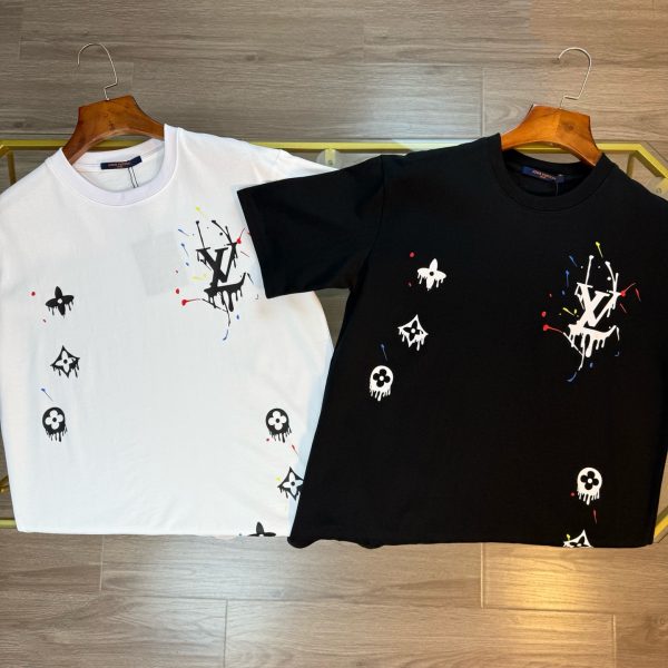 Best Selling Louis Vuitton Short Sleeves Black Breathable Luxury