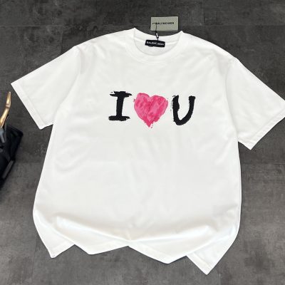 Premium Balenciaga Short Sleeves Pink Graphic Collection