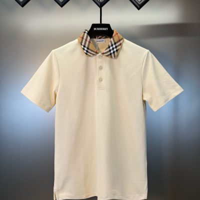 High Quality Burberry Polo Shirt Black Cotton Classic Collection