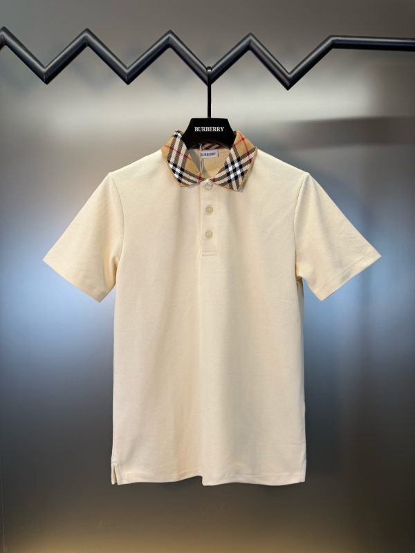 High Quality Burberry Polo Shirt Black Cotton Classic Collection
