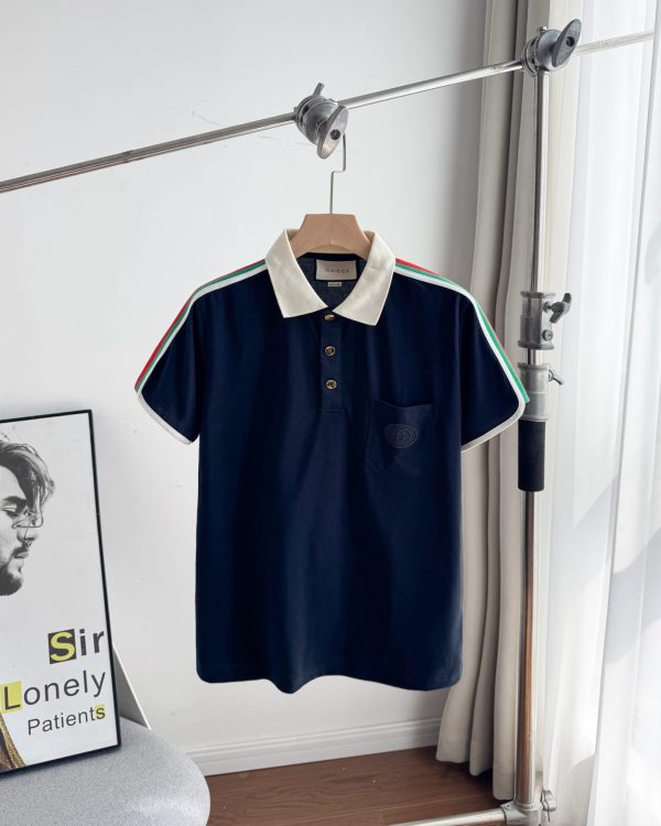 Best Selling Gucci Polo Shirt Black Cotton Logo Collection