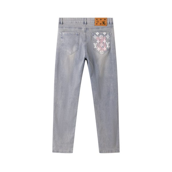 Best Selling Louis Vuitton Jeans Blue Denim Print Collection
