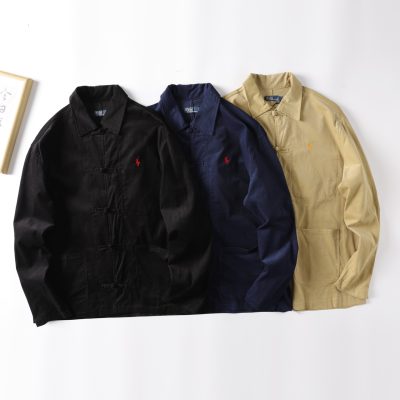 High Quality Ralph Lauren Shirts Black Cotton Embroidery Collection