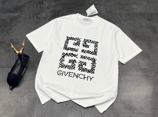 Premium Quality Givenchy Short Sleeves White Logo Luxury
