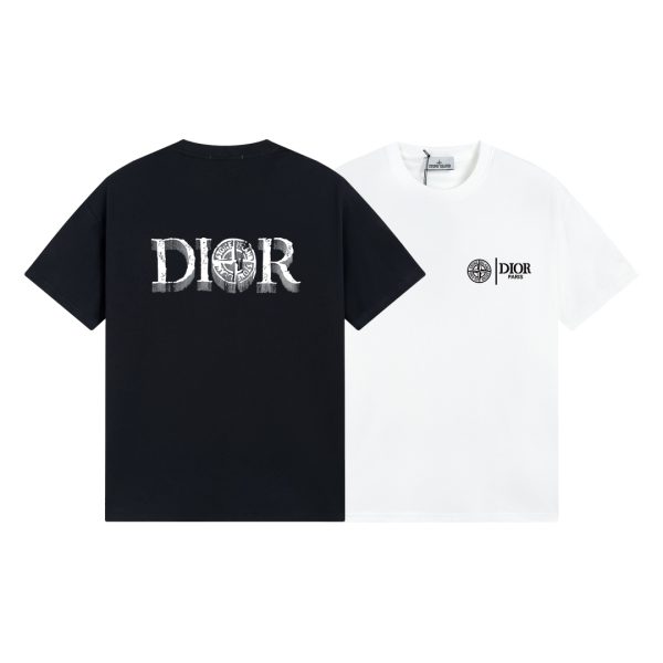 Premium Quality Dior Short Sleeves Black Cotton Breathable Style