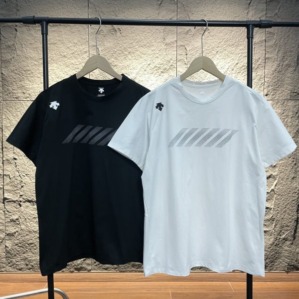 High Quality Descente Short Sleeves Black Breathable Style