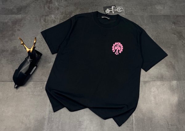 High Quality Chrome Hearts Short Sleeves Black Cotton Breathable Luxury