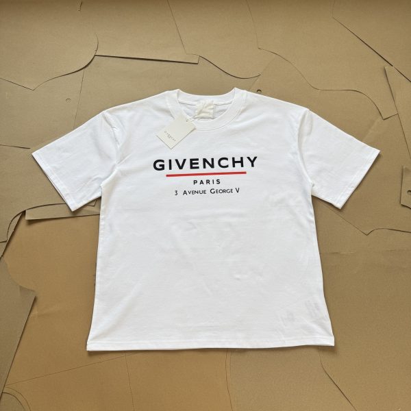 Best Selling Givenchy T-Shirts White Cotton Logo Luxury