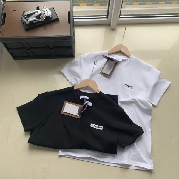 Best Selling Burberry Short Sleeves White Cotton Logo Collection