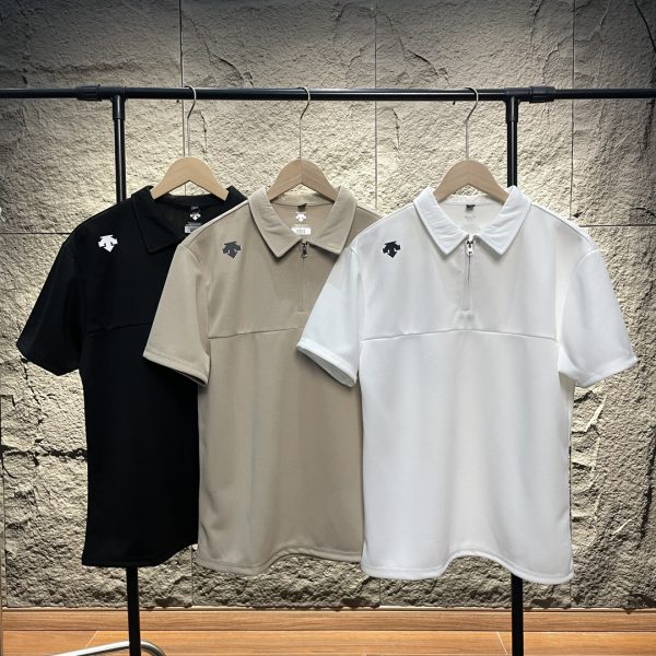 High Quality Descente Short-Sleeved T-Shirts Black Breathable Style