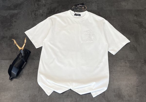 Premium Chrome Hearts Short Sleeves Black Cotton Washed Style