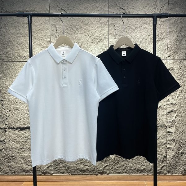 High Quality Ralph Lauren Short-Sleeved T-Shirts Black Cotton Logo Style