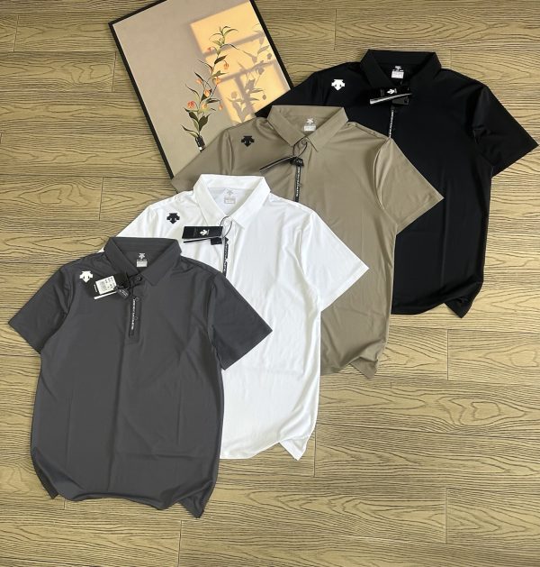 Premium Quality Descente Short-Sleeved Black Elegant Luxury