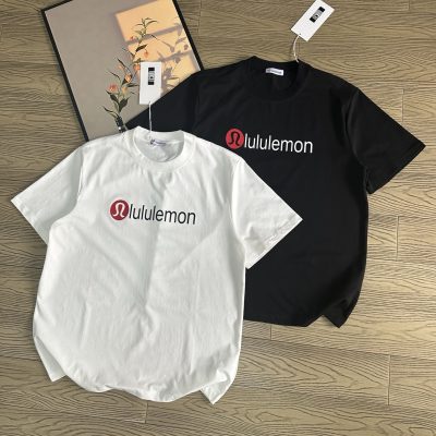 Luxury Lululemon Short Sleeves Red Cotton Classic Collection