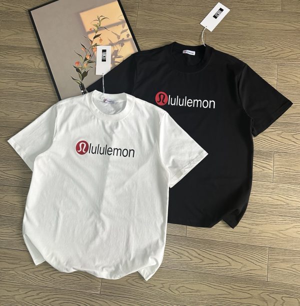 Luxury Lululemon Short Sleeves Red Cotton Classic Collection