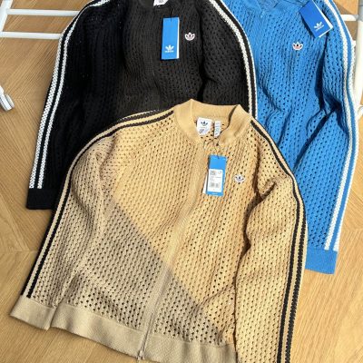 Best Selling Adidas Sweater Blue Knit Embroidered Luxury