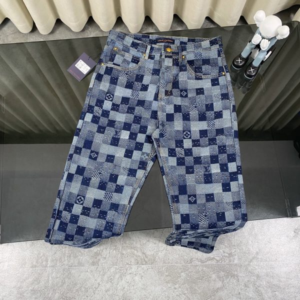 Premium Louis Vuitton T-Shirts Blue Denim Washed Collection