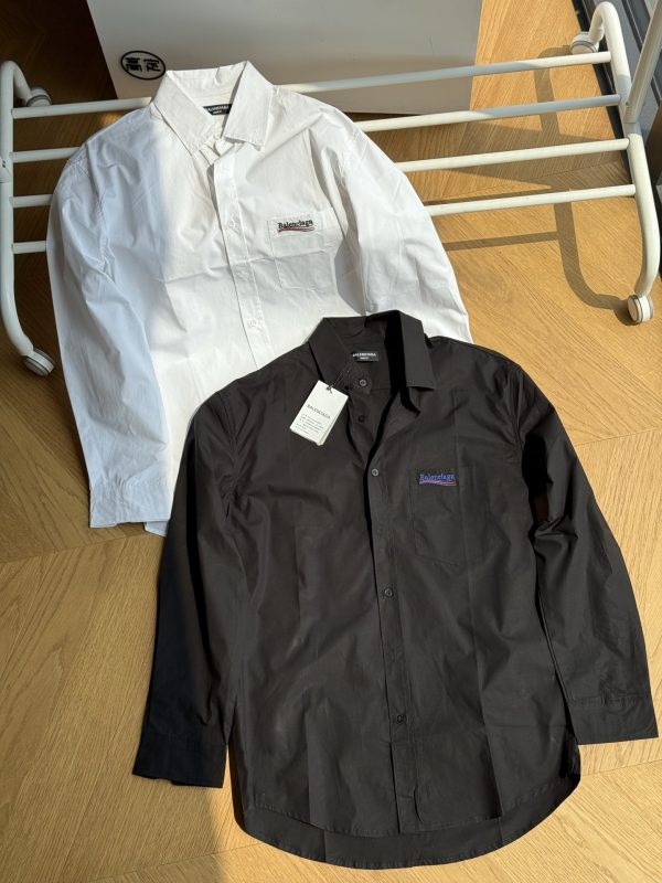 High Quality Balenciaga Long Sleeves Black Embroidered Style