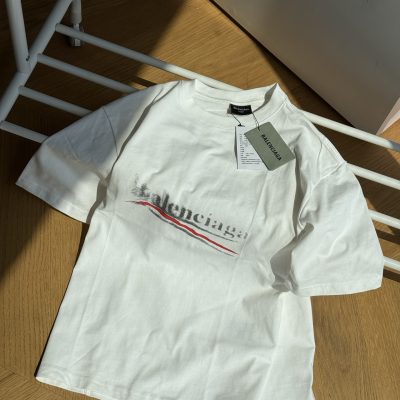 Best Selling Balenciaga Short Sleeves White Print Collection