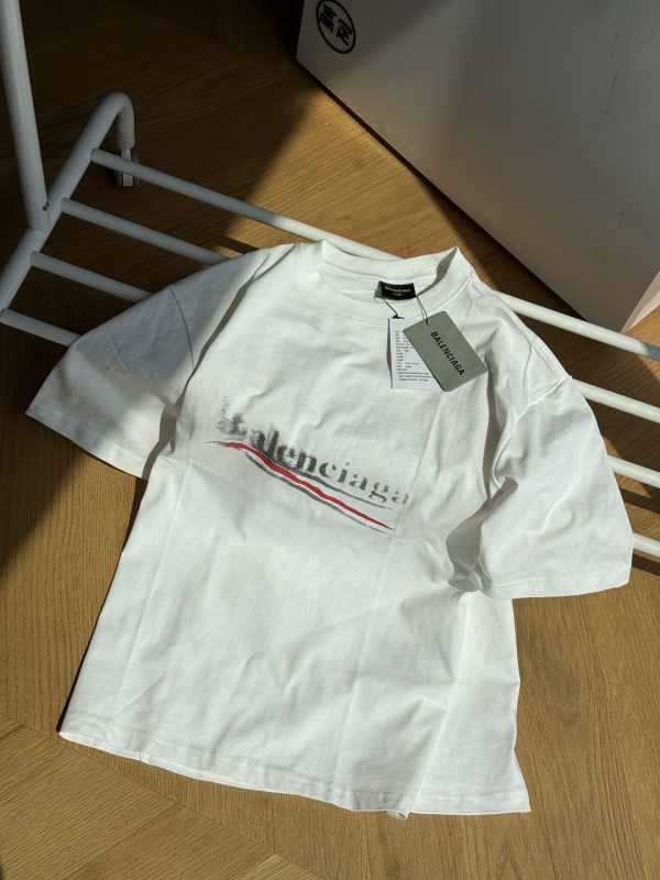 Best Selling Balenciaga Short Sleeves White Print Collection