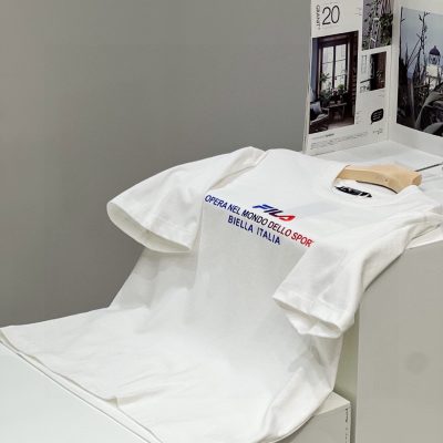 Best Selling Fila Short Sleeves Black Cotton Logo Luxury