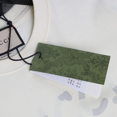 Premium Quality Gucci Short Sleeves Beige Washed Collection