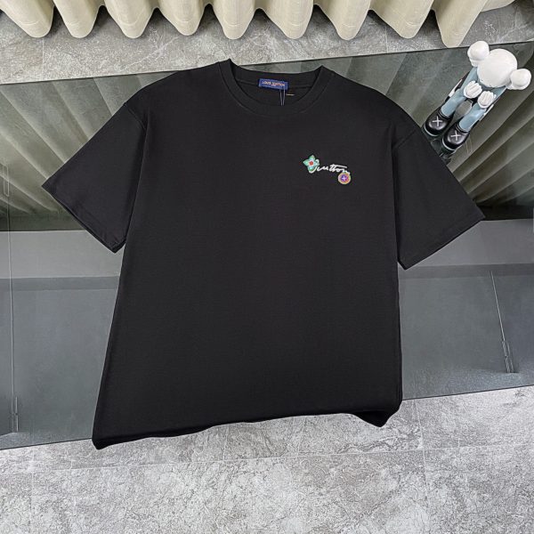 Premium Louis Vuitton Short-Sleeved Shirt White Cotton Monogram Style