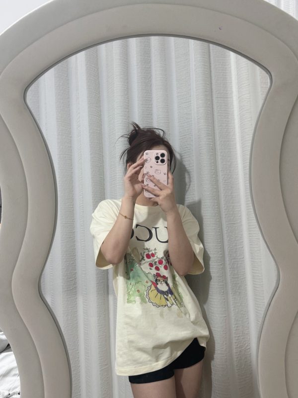 Luxury Gucci Short Sleeves Beige Print Style