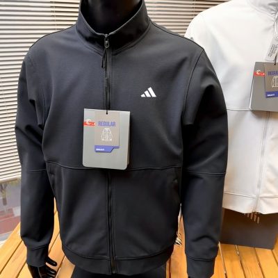 Premium Quality Adidas Coats Black Knit Elegant Style