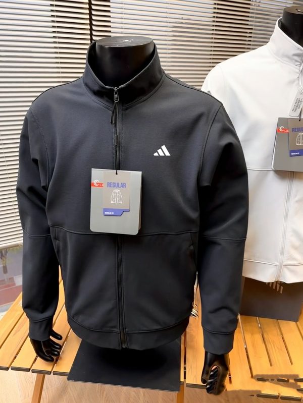 Premium Quality Adidas Coats Black Knit Elegant Style