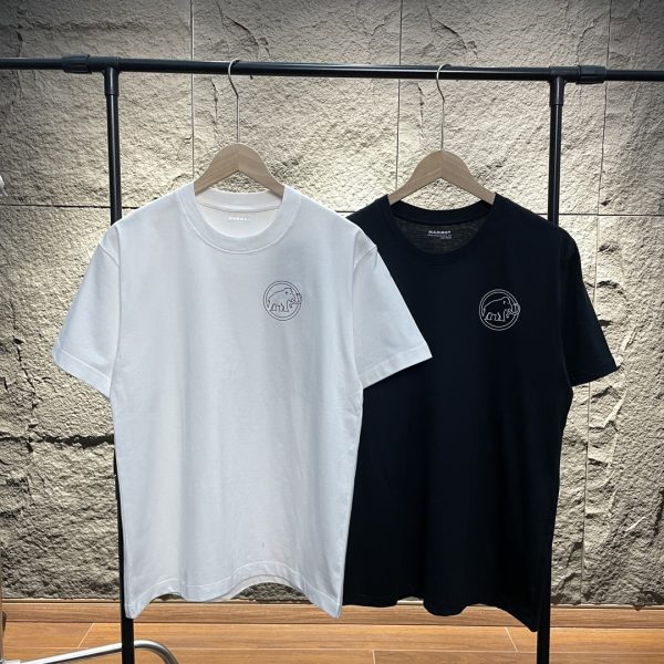 Premium Quality Mammut Short Sleeves Black Cotton Logo Luxury