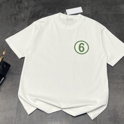 Premium Margiela Short-Sleeved Shirt Green Graphic Luxury