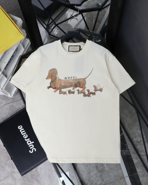 High Quality Gucci Short Sleeves Beige Washed Luxury